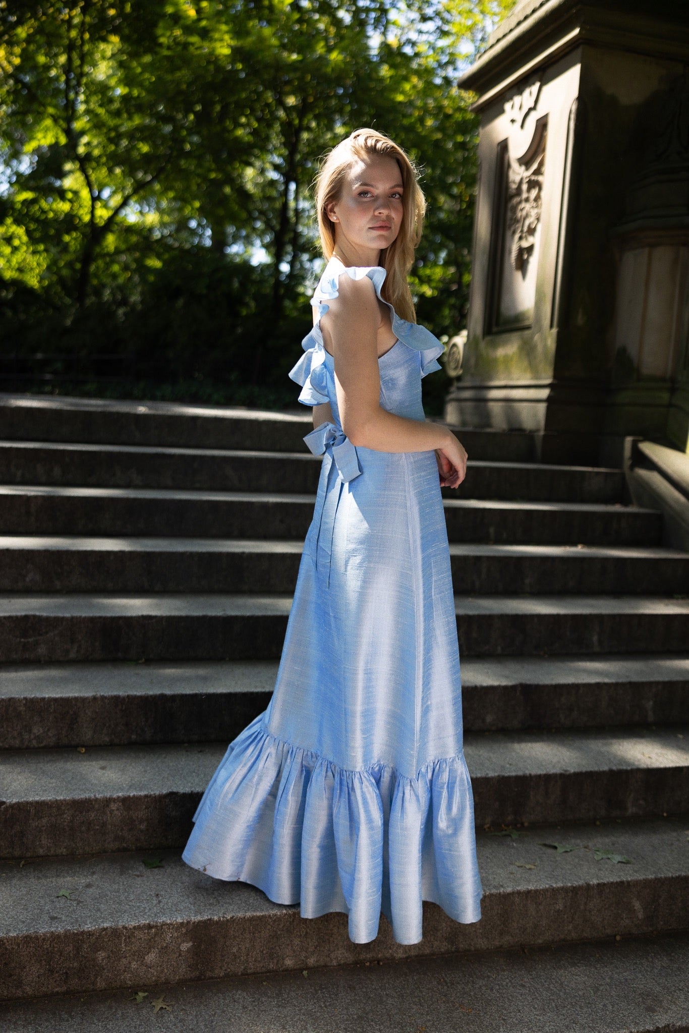 Camille Dress in Powder Blue Louise New York Camille Dress in Powder Blue Louise New York