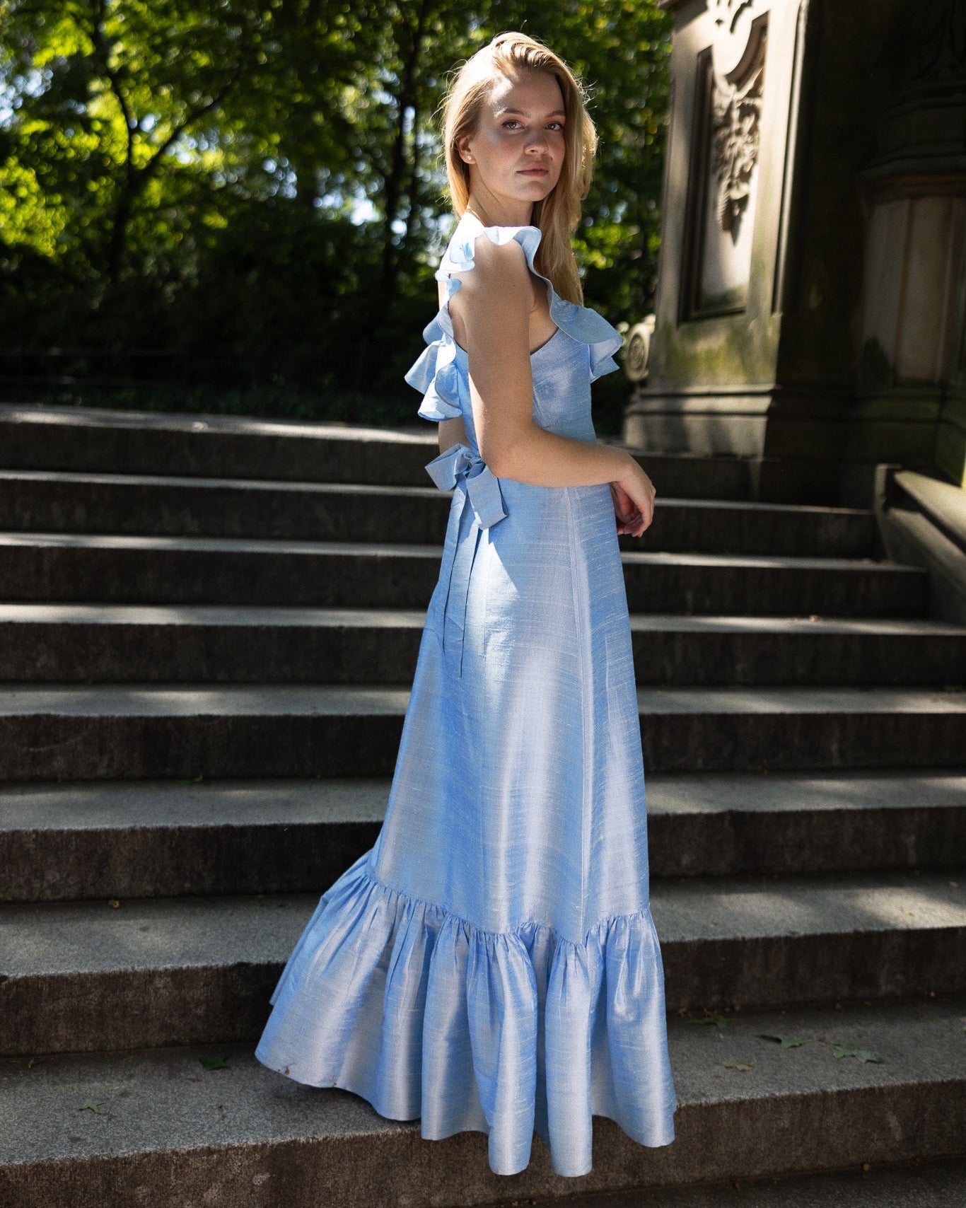 Camille Dress in Powder Blue – Louise New York Camille Dress in Powder Blue – Louise New York