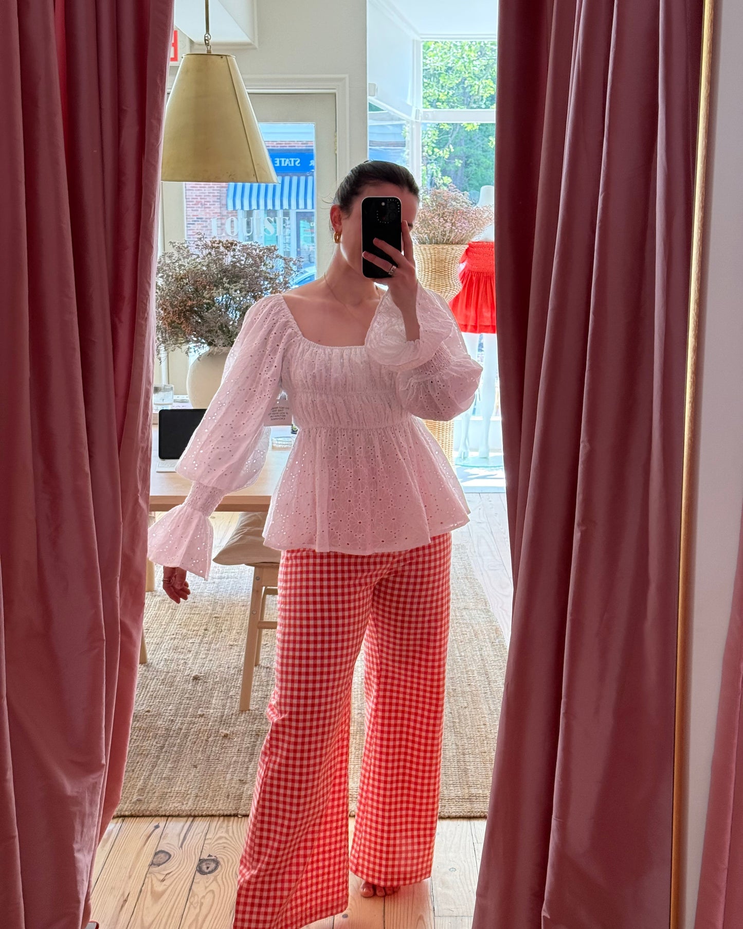 Libby Pant in Red Gingham