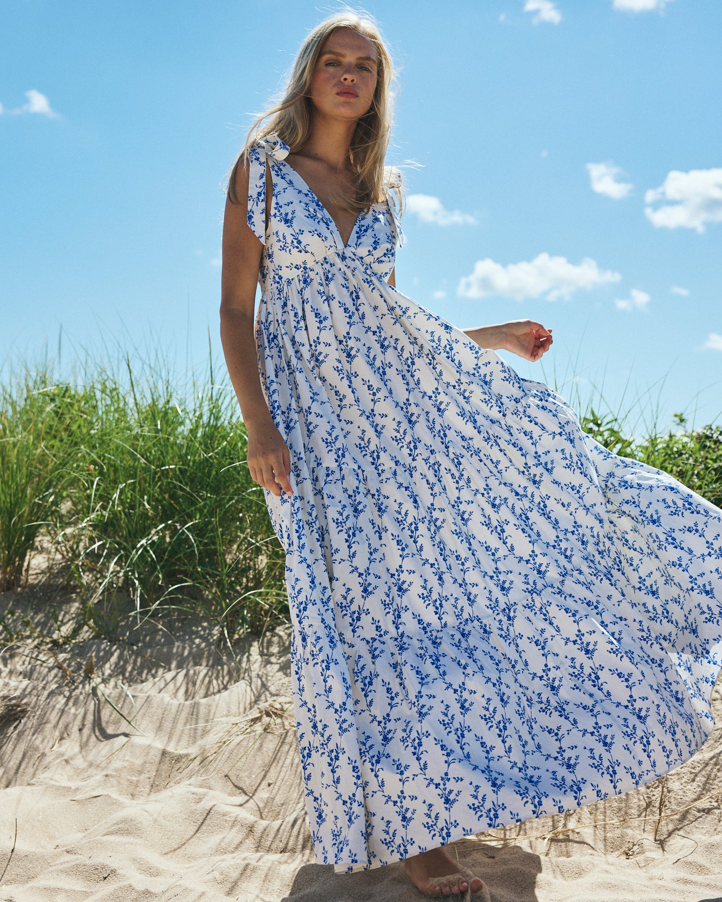 Betsy Dress in Floral Toile