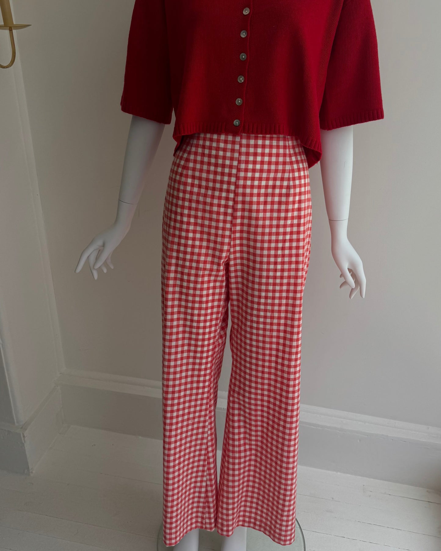 Libby Pant in Red Gingham