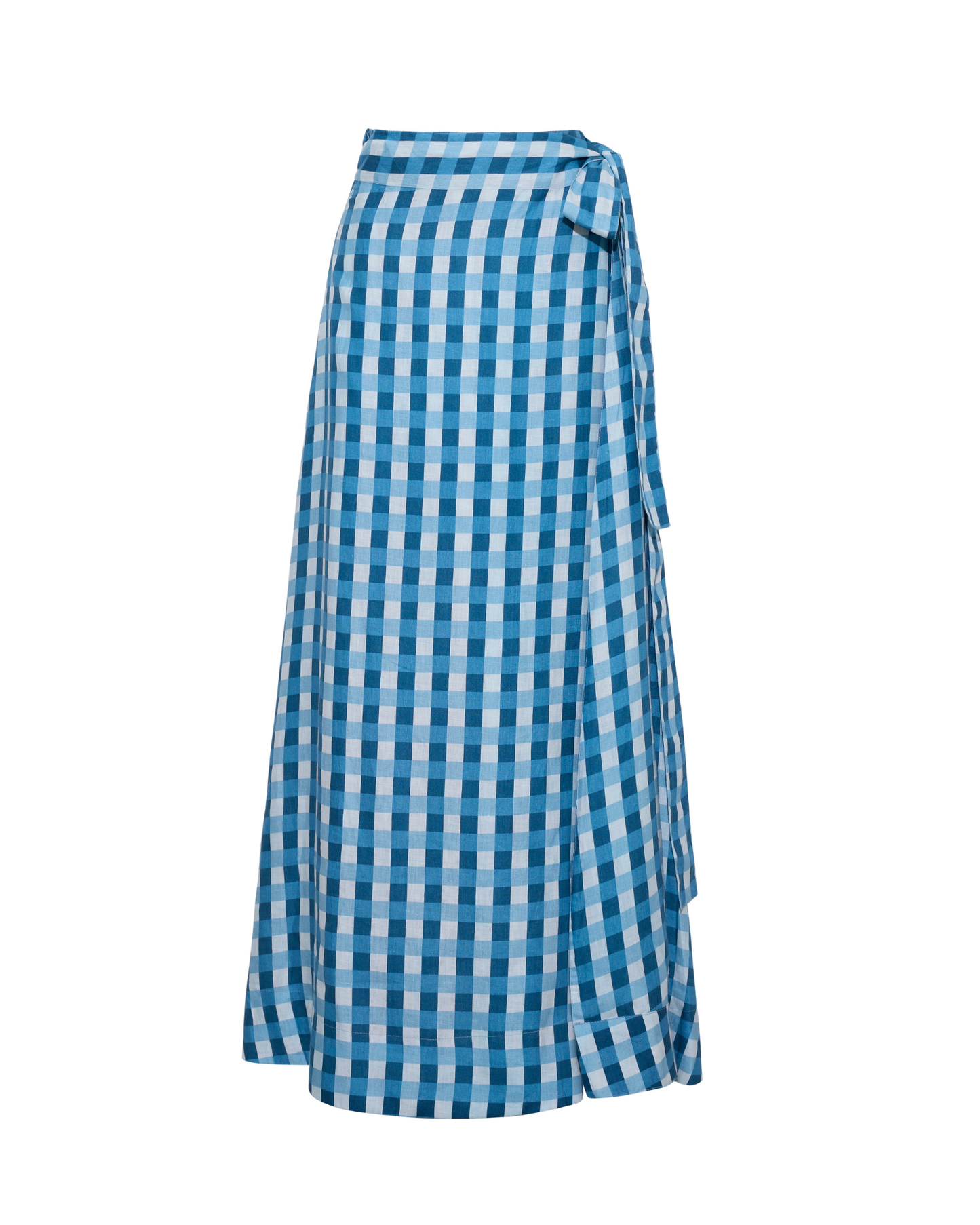 Helena Midi Wrap Skirt in Cape Gingham