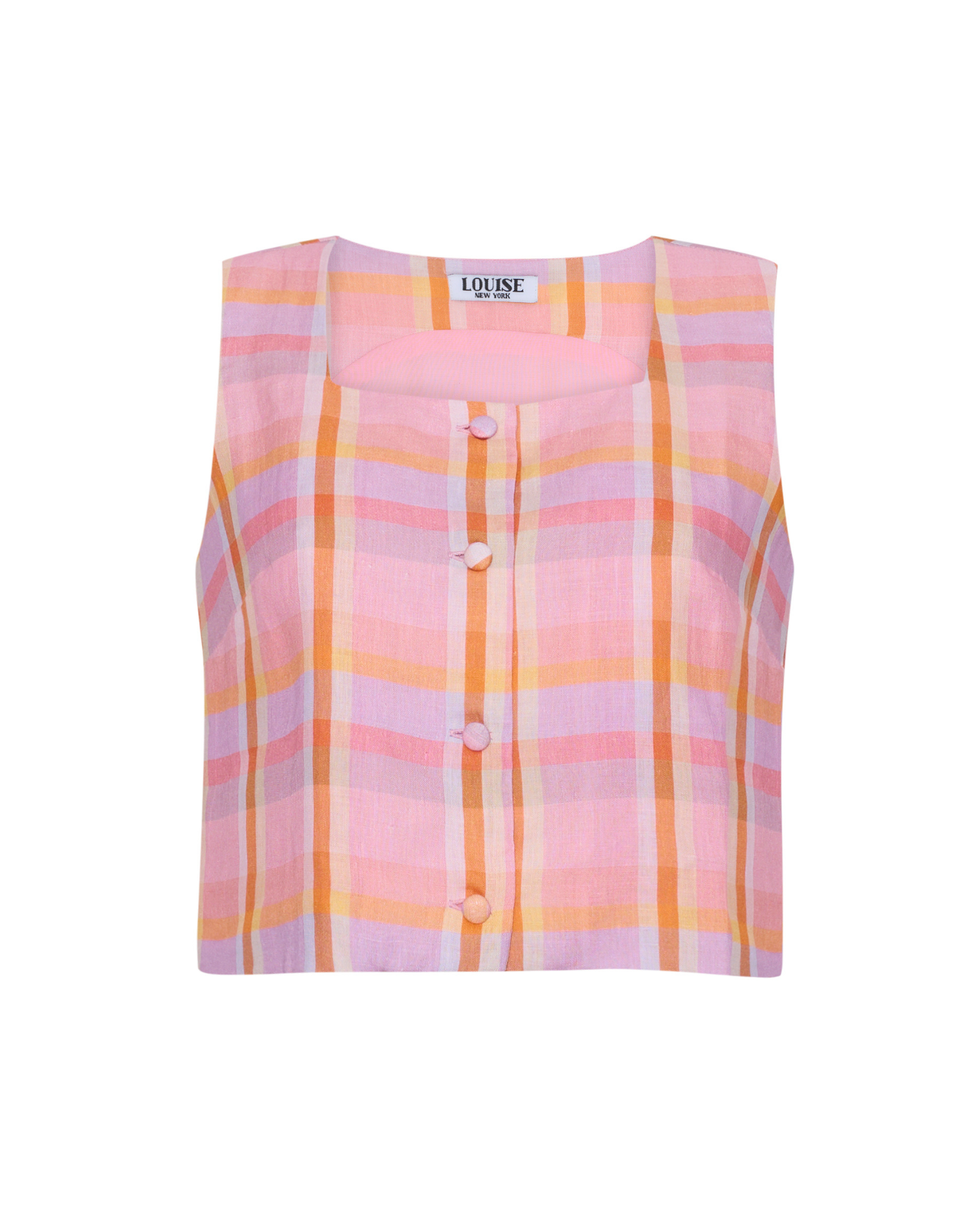 Rosie Top in Sherbet Plaid