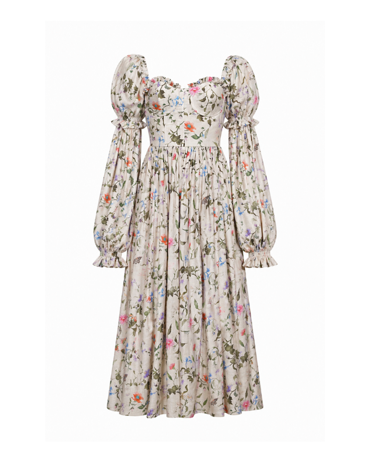 Charlotte Bustier Dress in Botanica