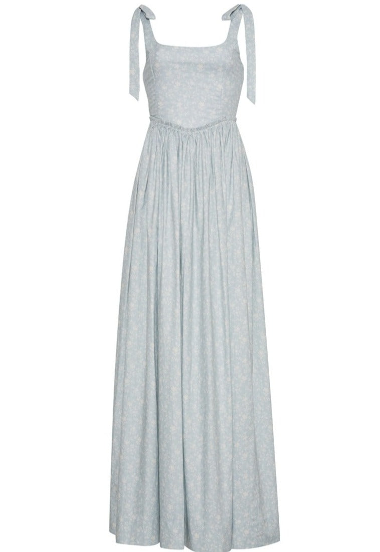 The Marie Dress in Blue English Floral
