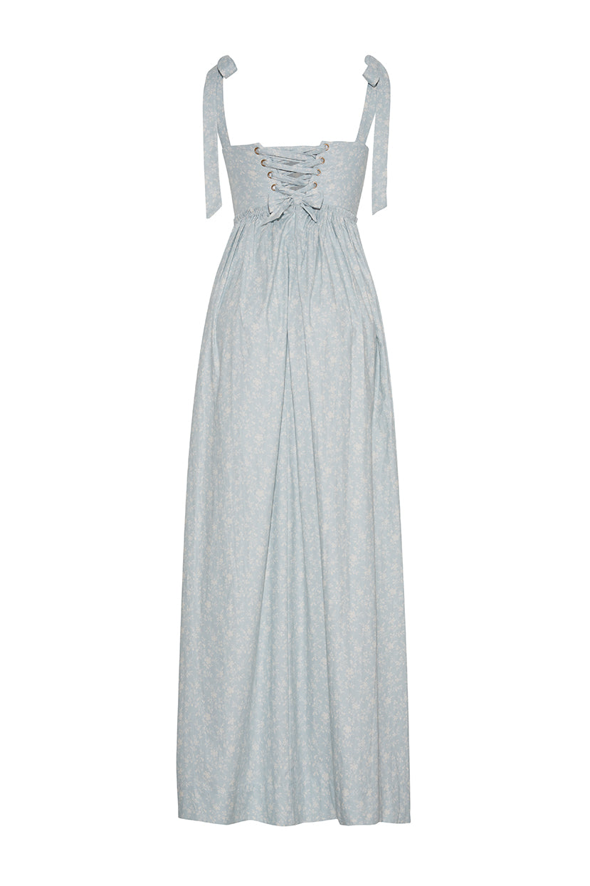 The Marie Dress in Blue English Floral