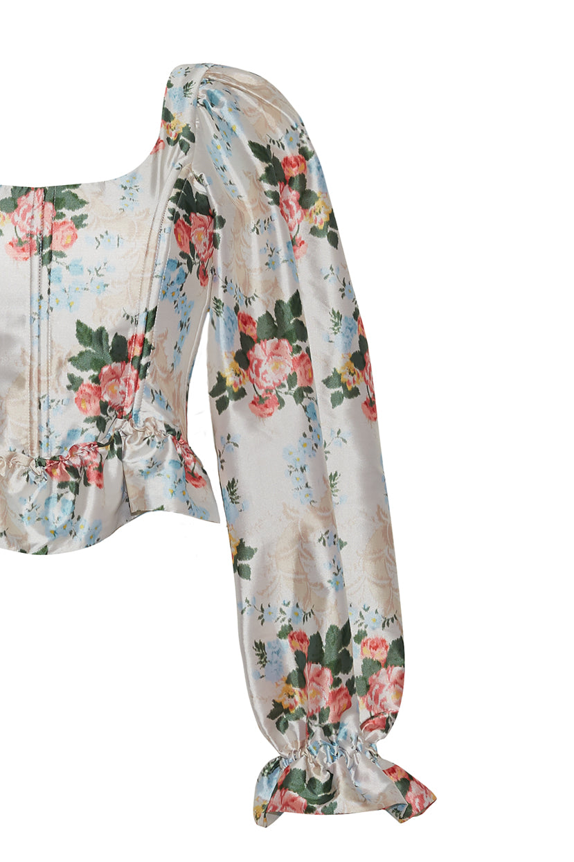 The Sofia Corset in Floral Brocade