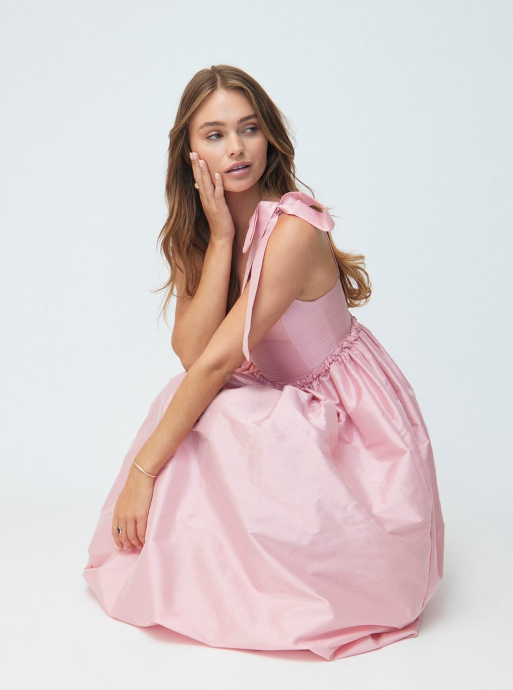 The Marie Dress in White Linen