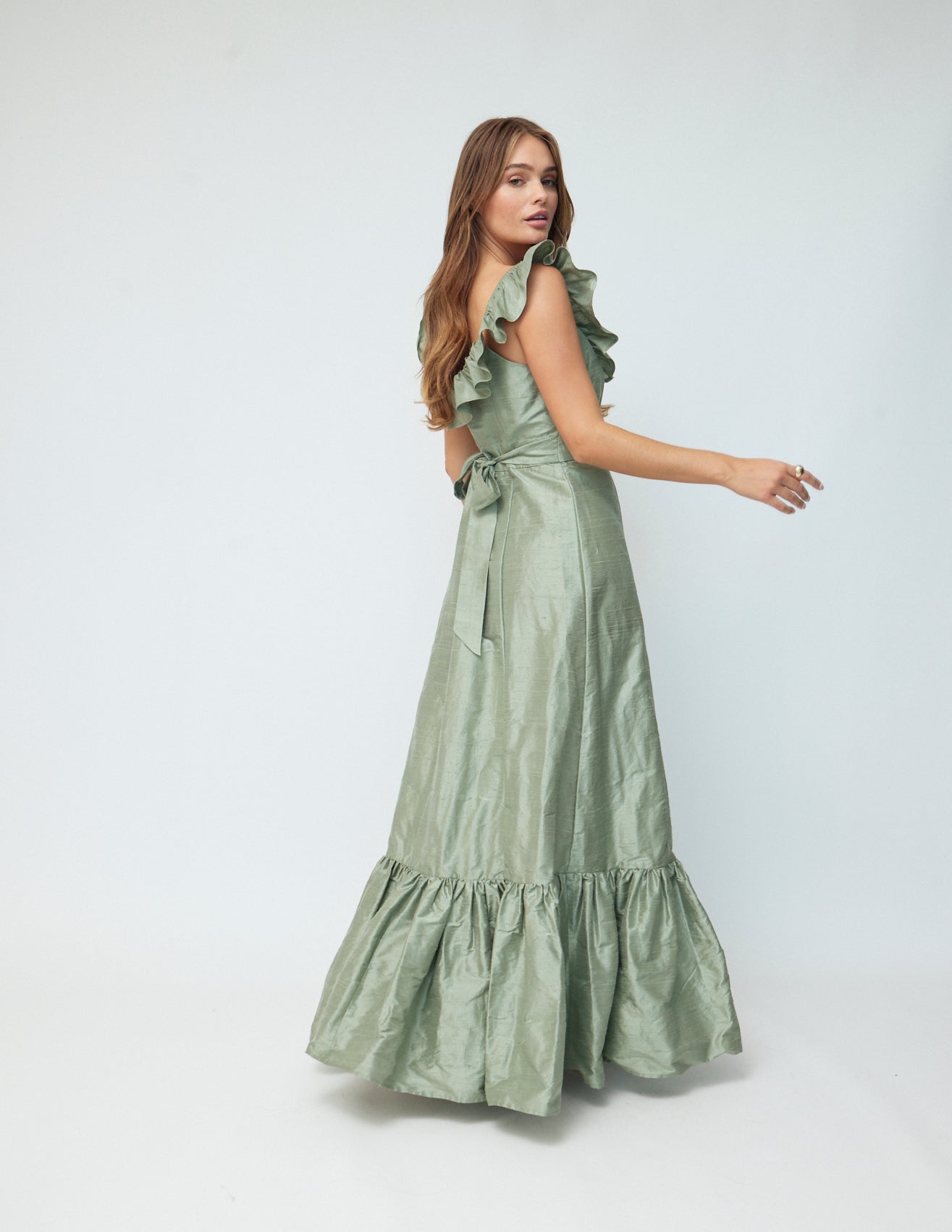 The Camille Dress in Sage
