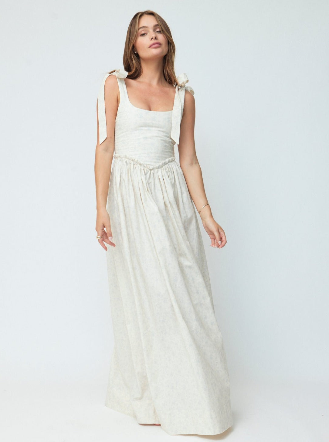 The Marie Dress in White Linen