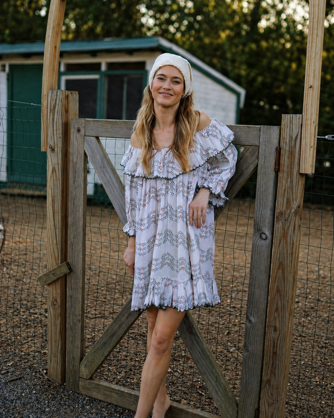 Dylan Dress Floral Trellis