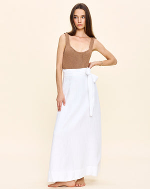 Helena Wrap Skirt in White