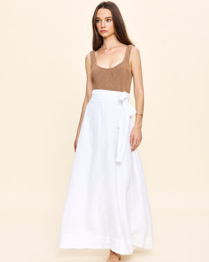 Helena Wrap Skirt in White