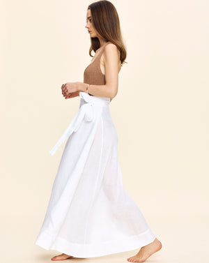 Helena Wrap Skirt in White