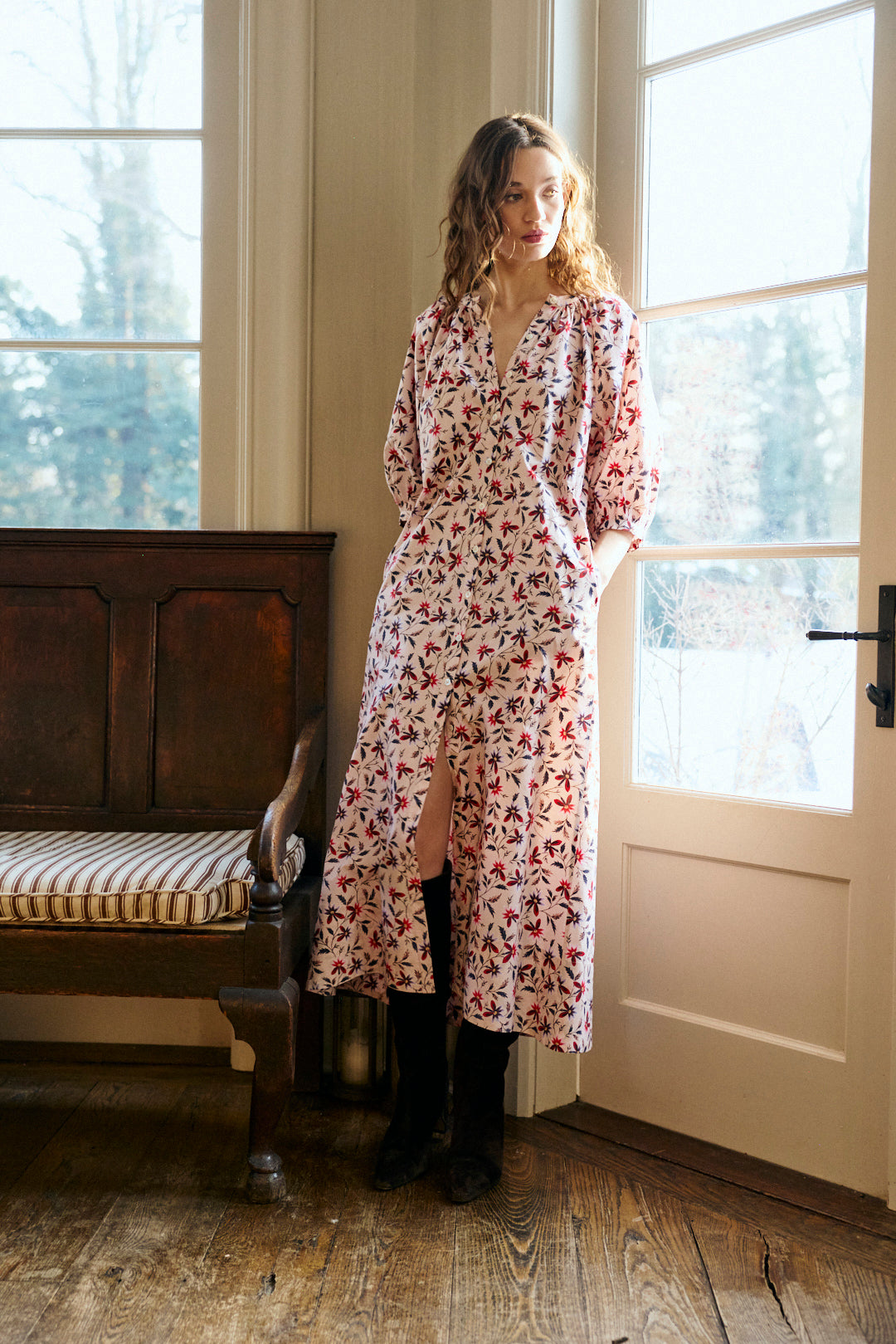 Frankie Dress in Winter Bloom