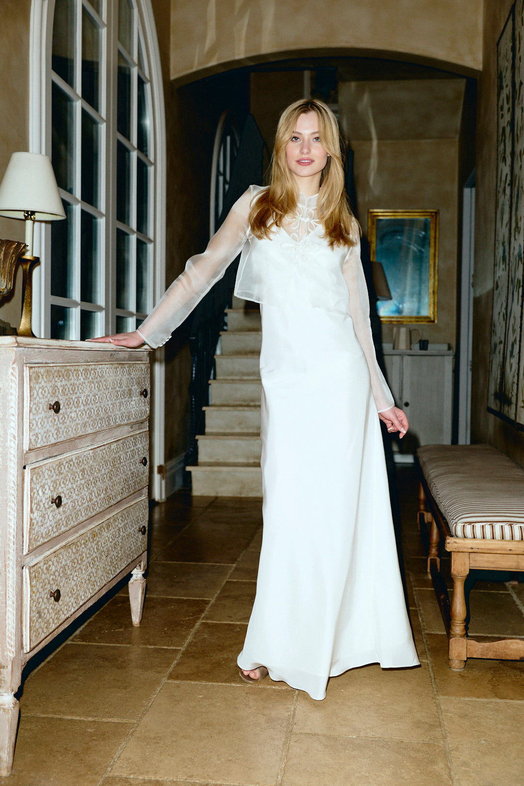 Margaret Dress in Blanche
