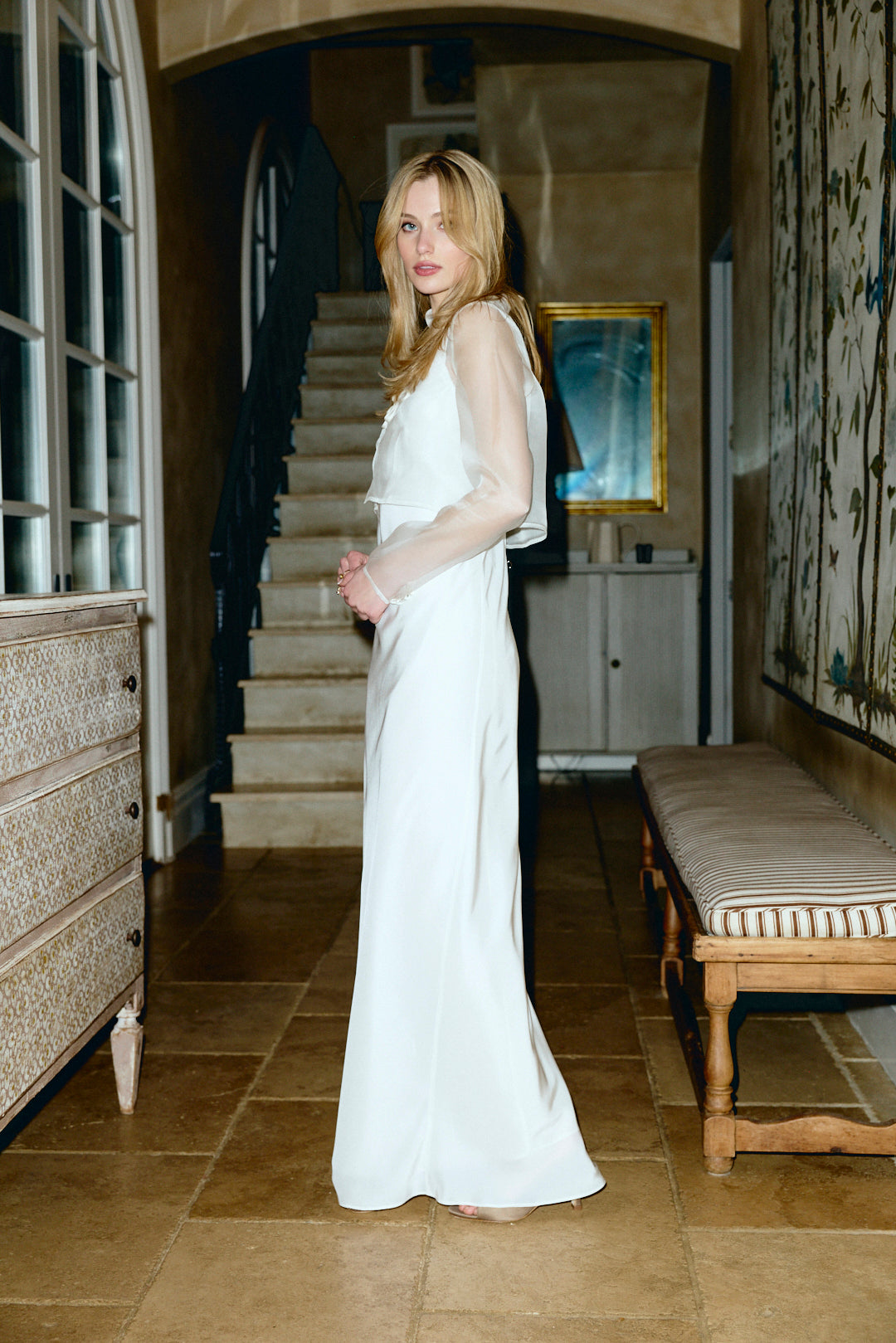 Margaret Dress in Blanche