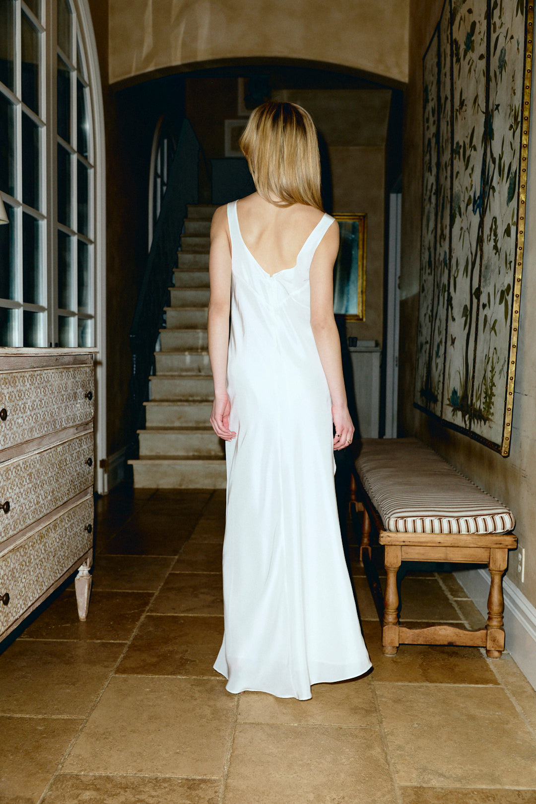 Margaret Dress in Blanche
