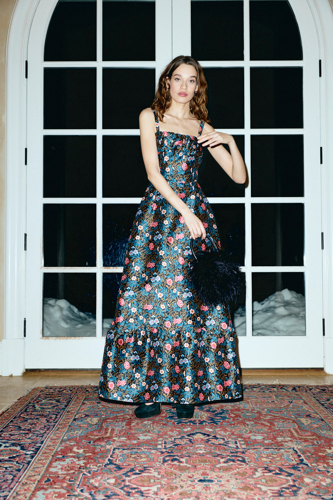 Sabrina Gown in Noir Floral