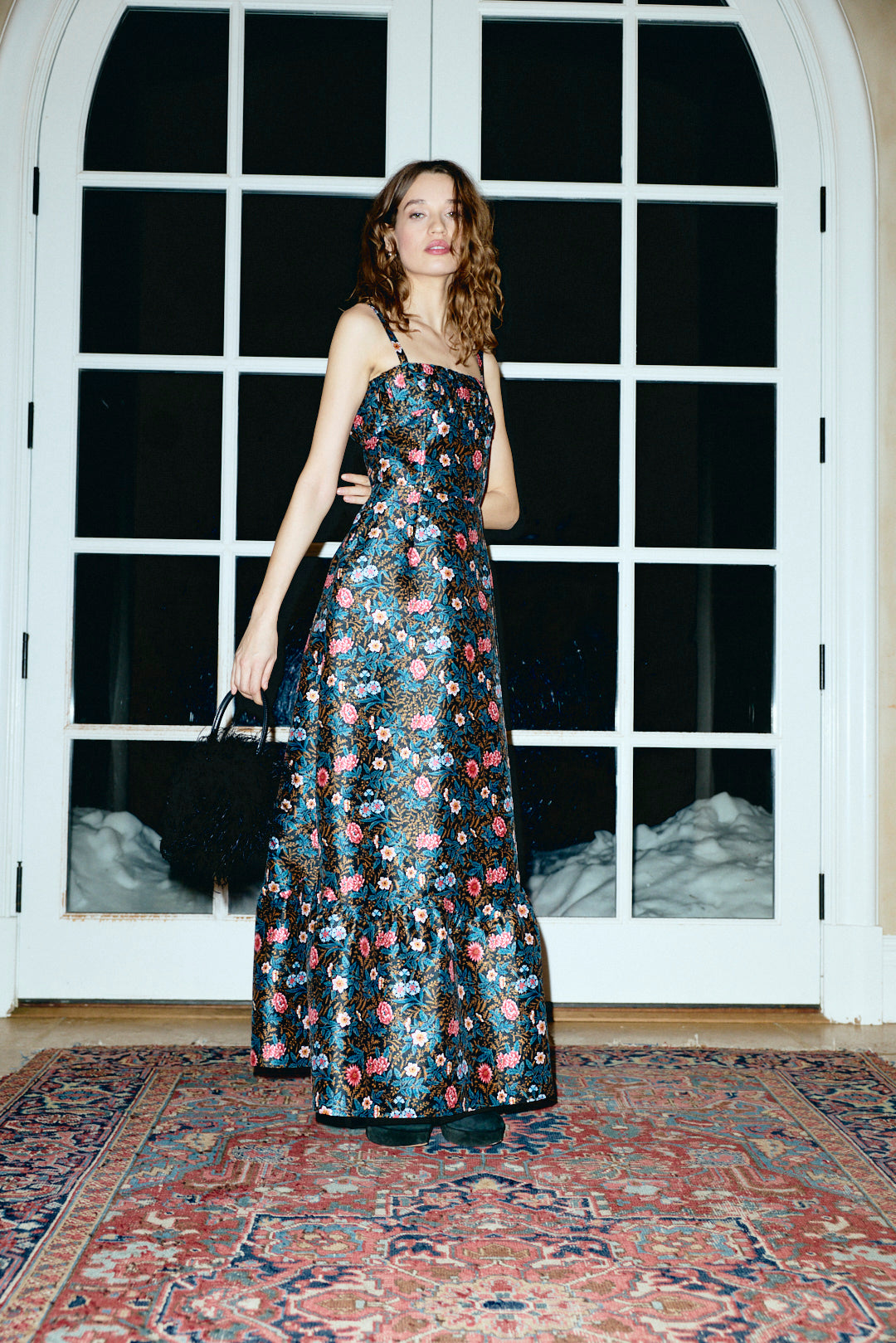 Sabrina Gown in Noir Floral