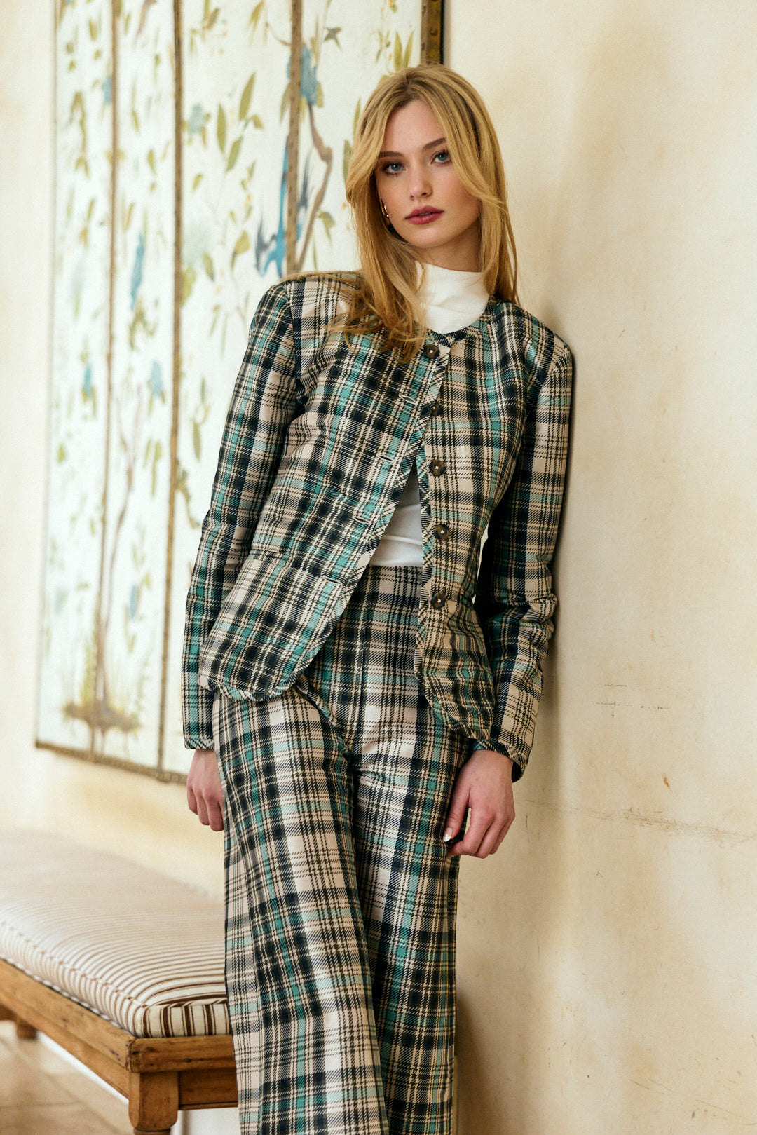 Libby Pant in Wexford Plaid