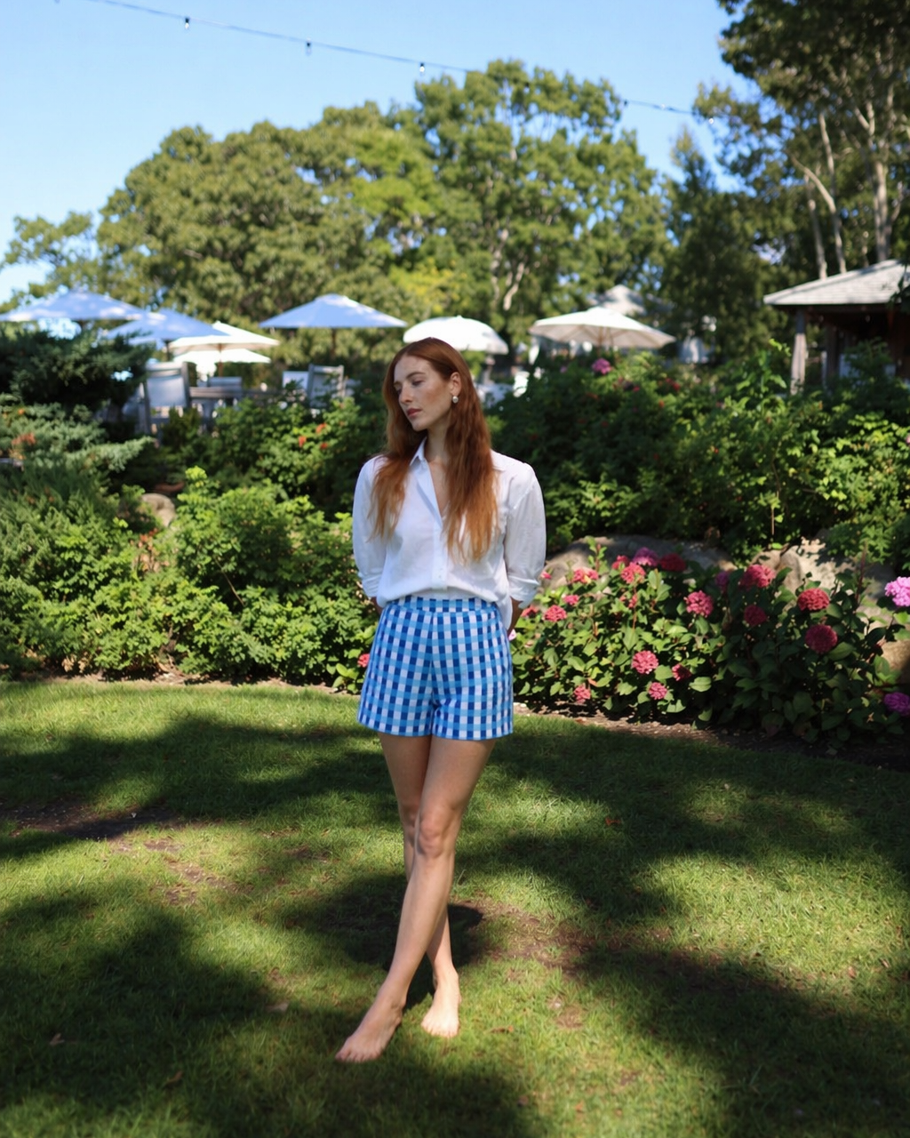 Olivia Short Cape Gingham