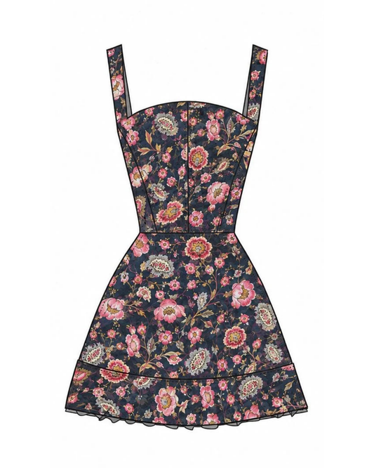 Tabitha Dress in Cocoa Rose