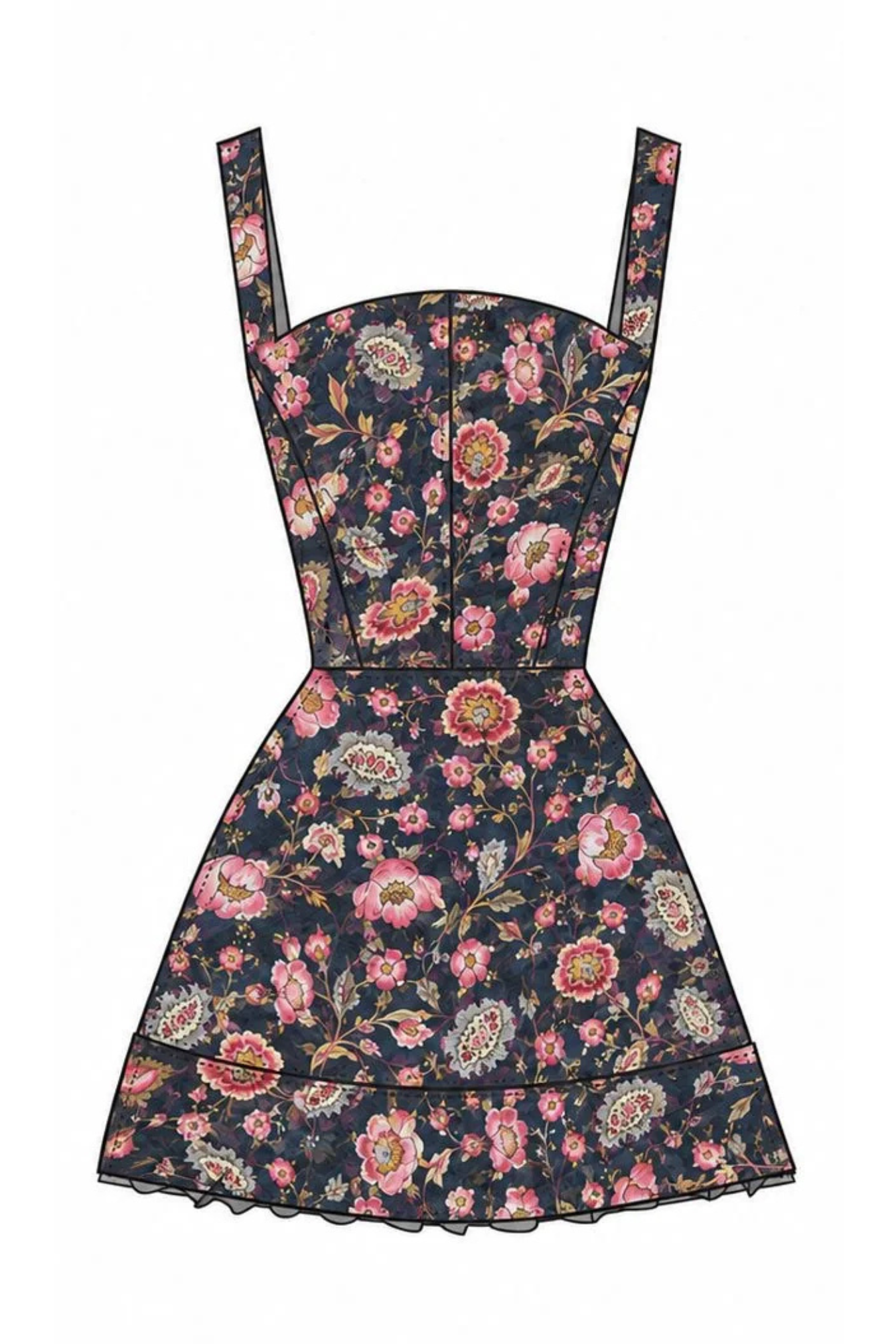 Tabitha Dress in Cocoa Rose