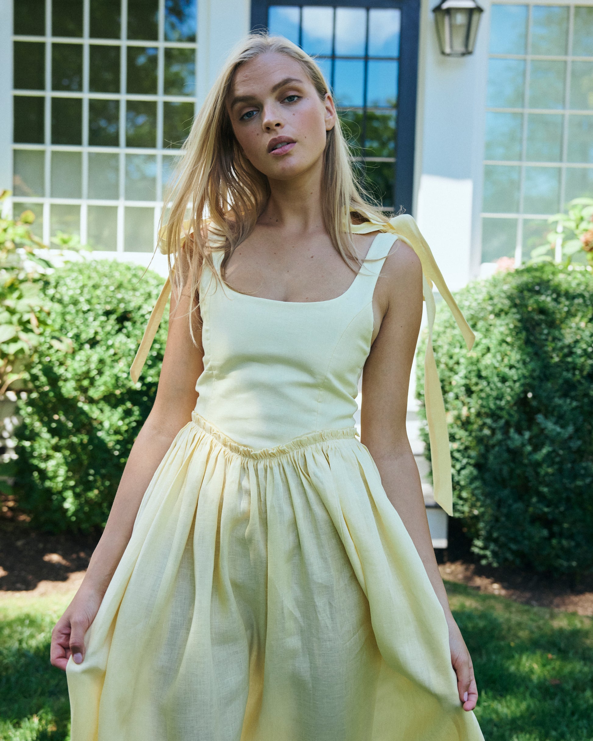Marie Dress in Butter Yellow Louise New York Marie Dress in Butter Yellow Louise New York