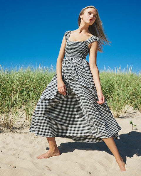 Poppy Dress in Black Gingham – Louise New York