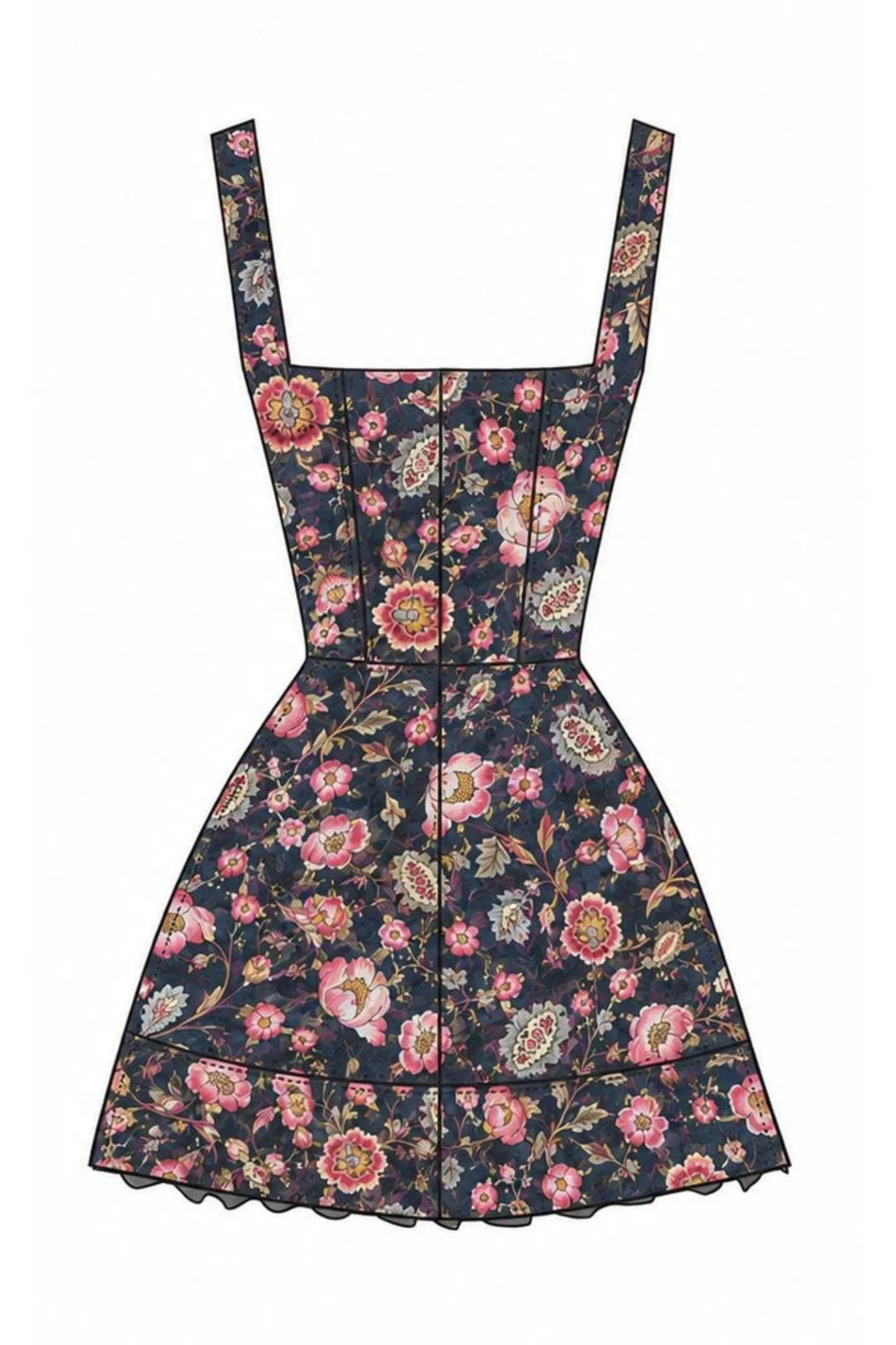 Tabitha Dress in Cocoa Rose