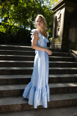The Camille Dress in Powder Blue