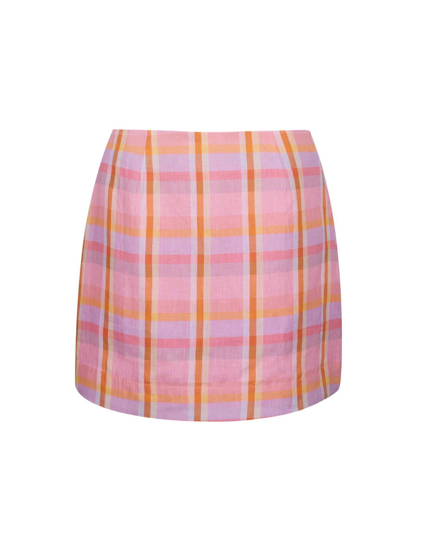 Alice Mini Skirt in Sherbet Plaid