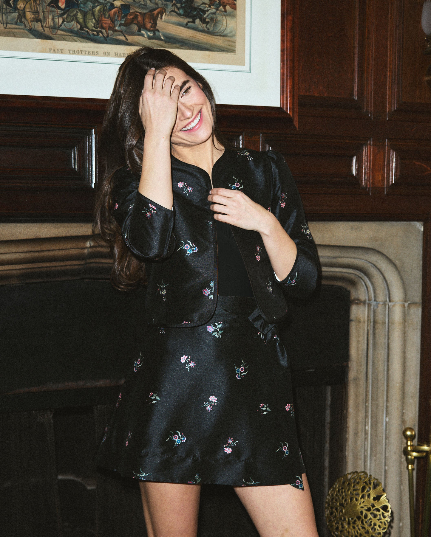 Lady Jacket in Noir Fleur