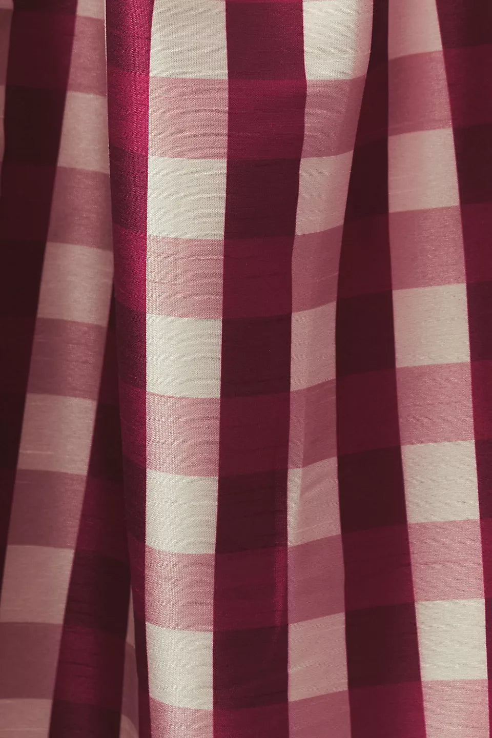 Marie Dress in Wine Gingham