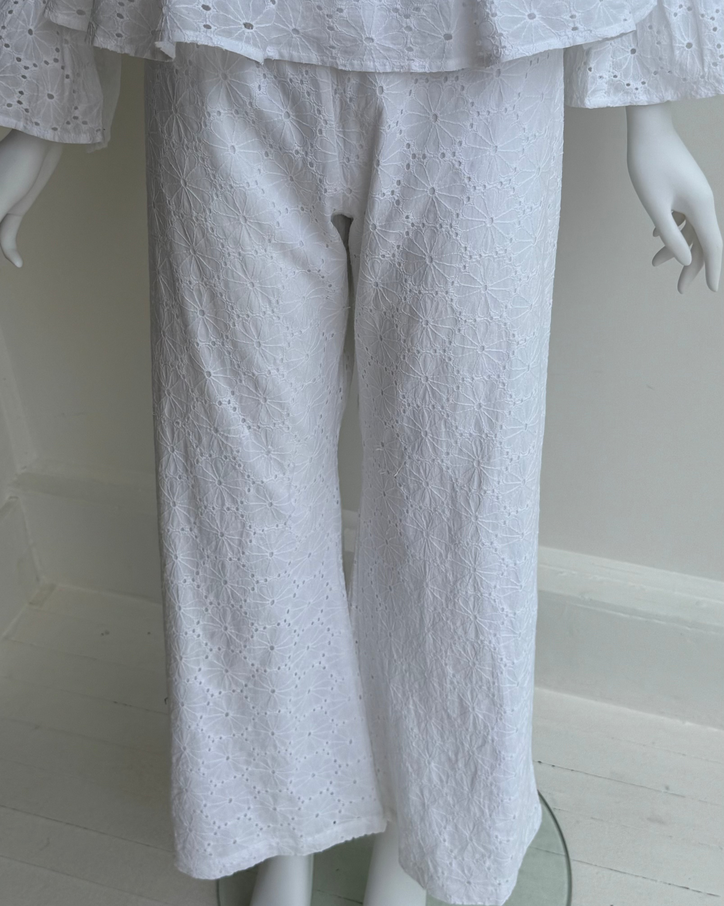 Libby Pant in White Eyelet