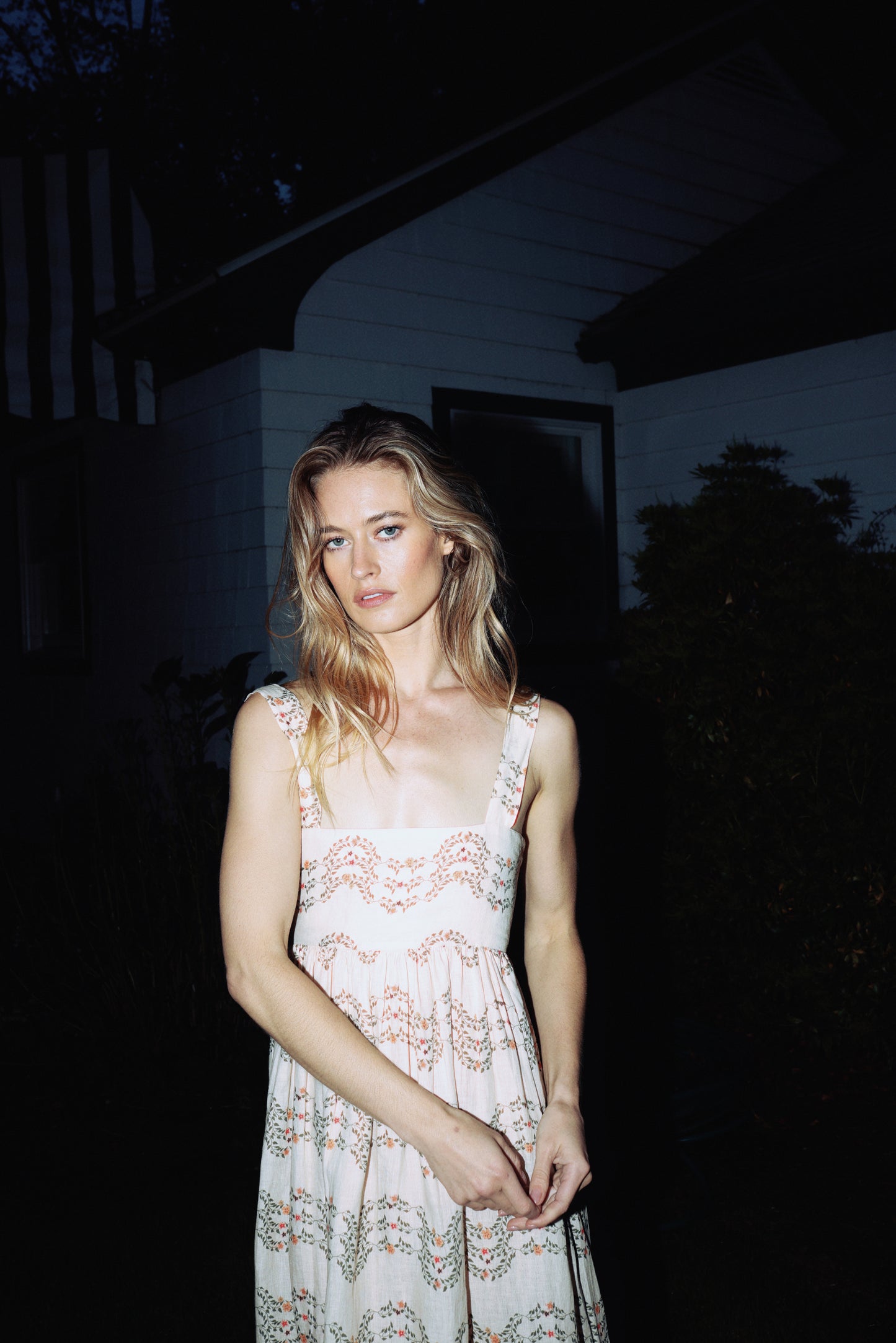 Beatrice Dress in Floral Trellis