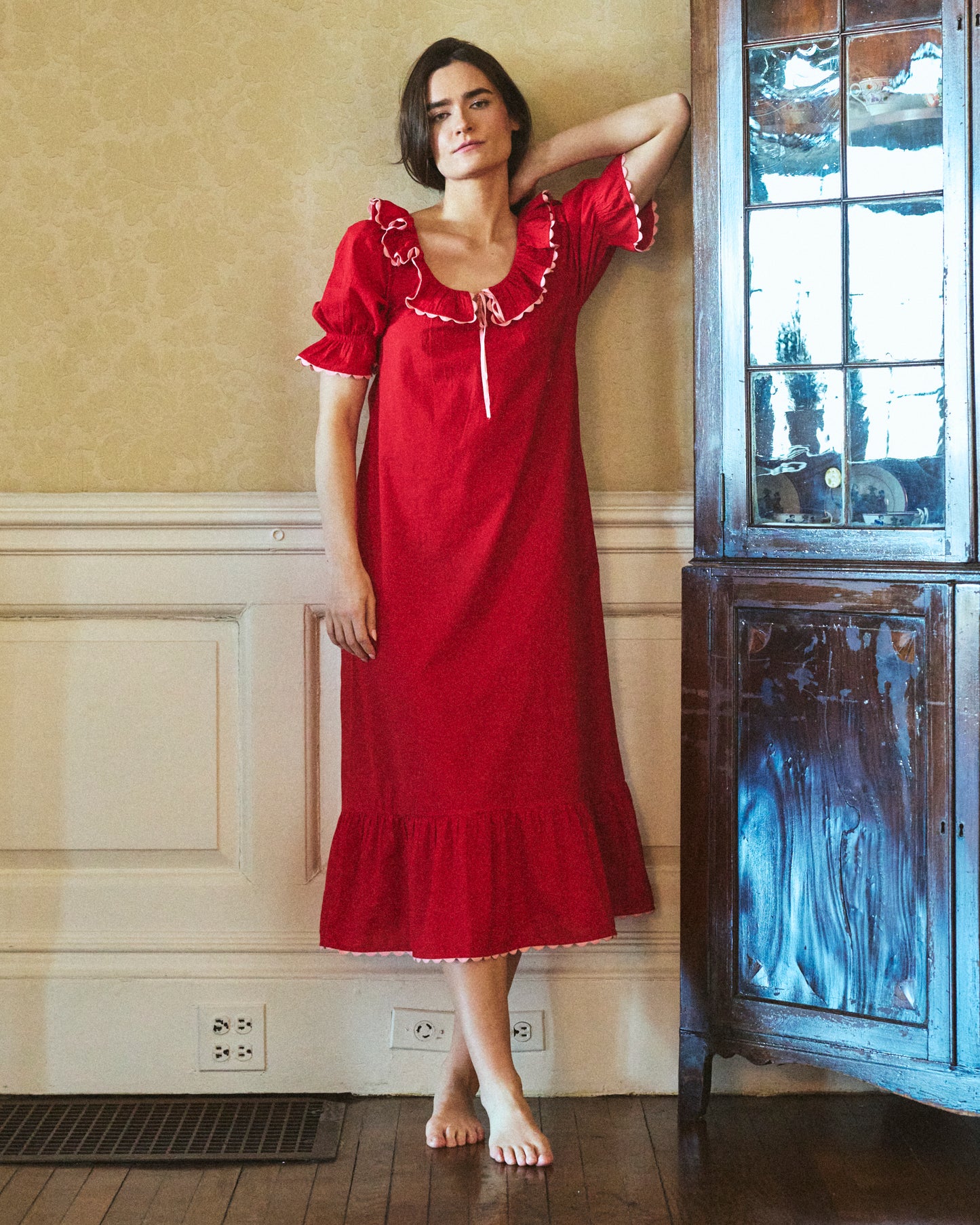 Victoria Dress in Rouge