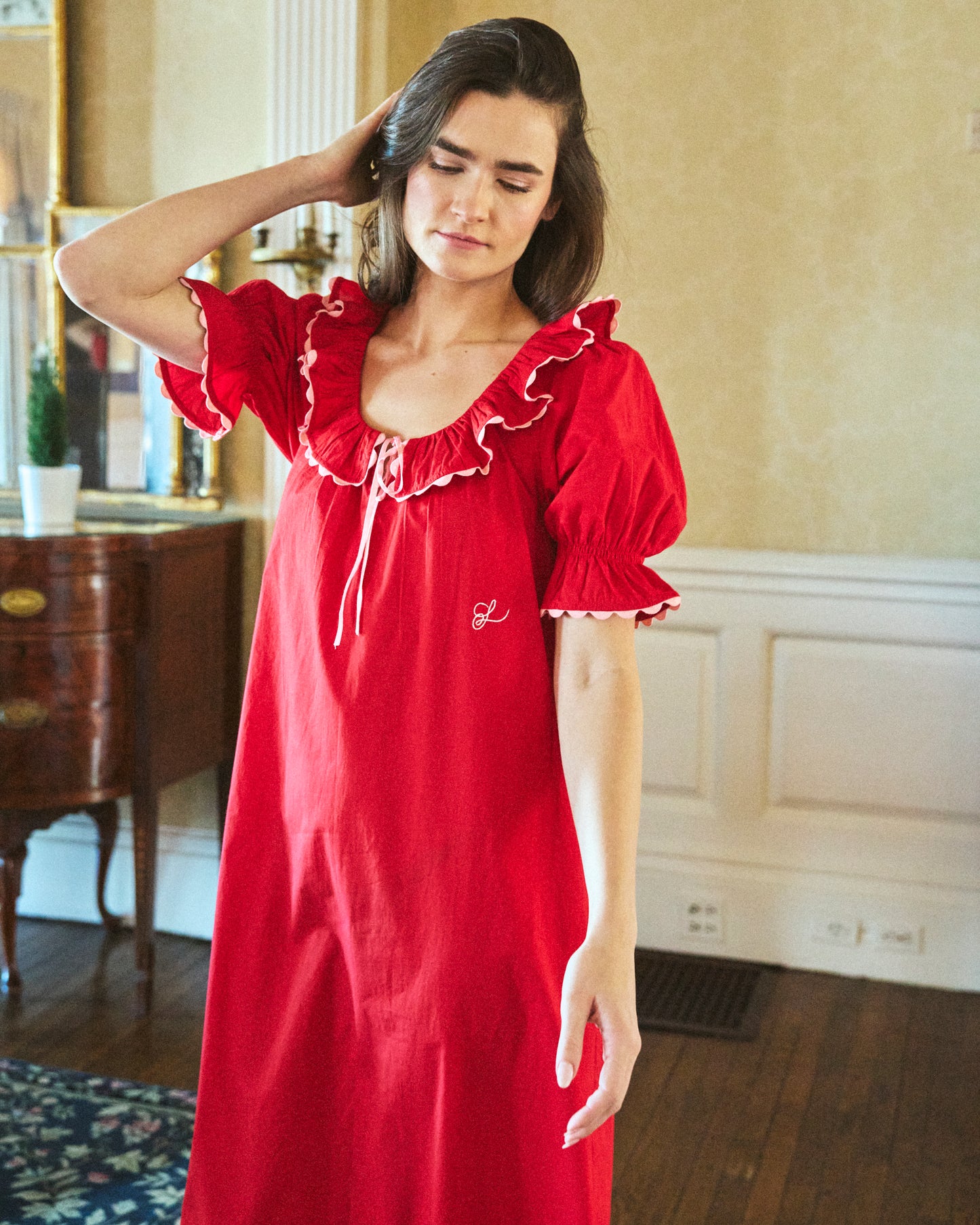 Victoria Dress in Rouge