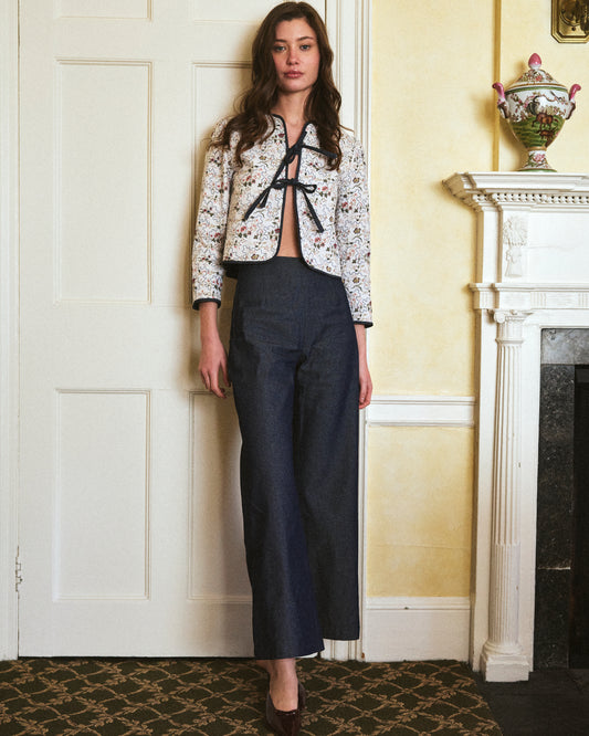 Lady Jacket in Fleur Bleue & Denim