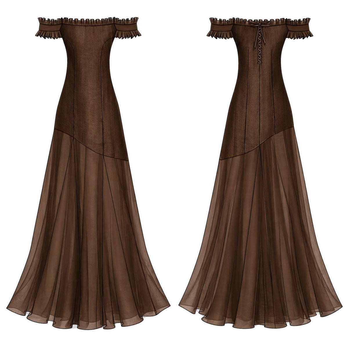 Arabella Gown in Cocoa