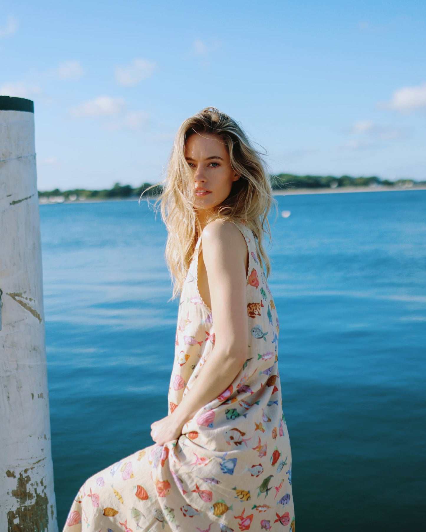 Penelope Maxi Dress in Fête de la Mer