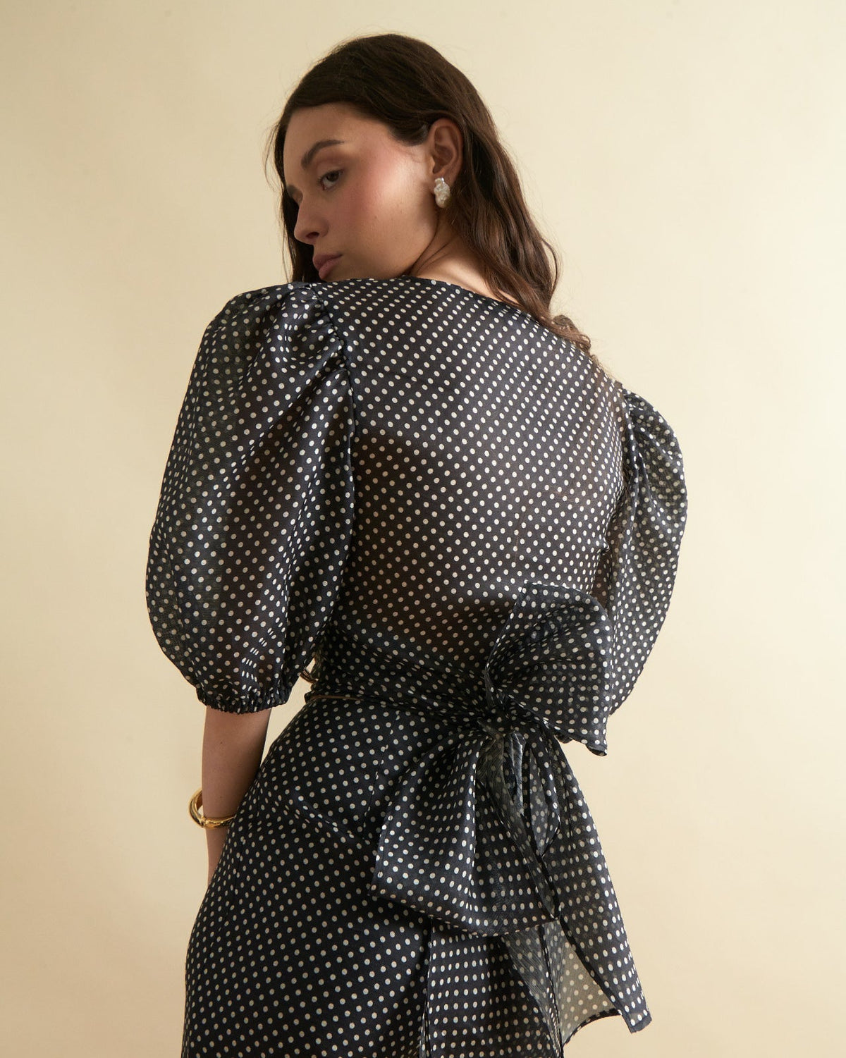 Scarlett Wrap Top Polka Dot