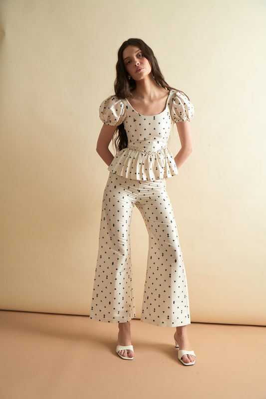Eleanor Corset in Card Print