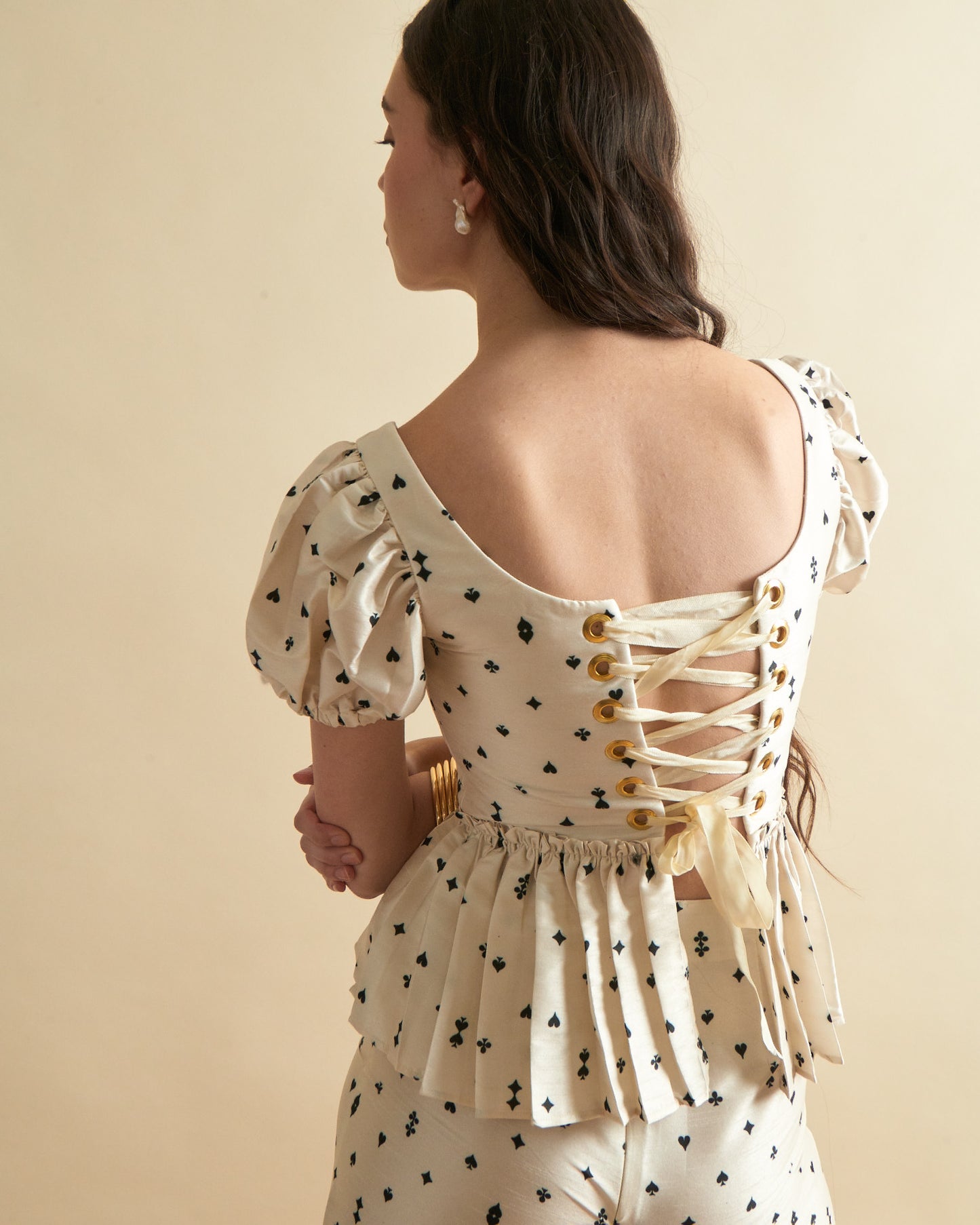 Eleanor Corset in Card Print