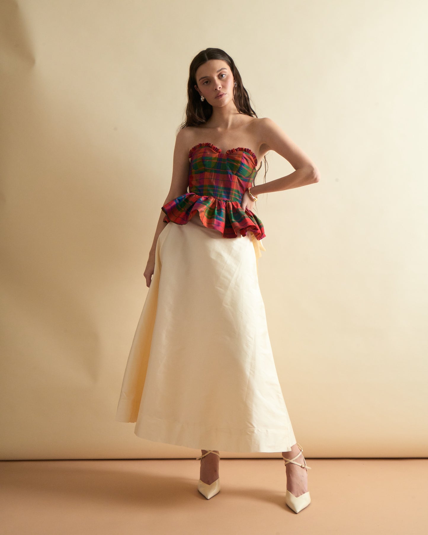 Helena Wrap Skirt in Ivory