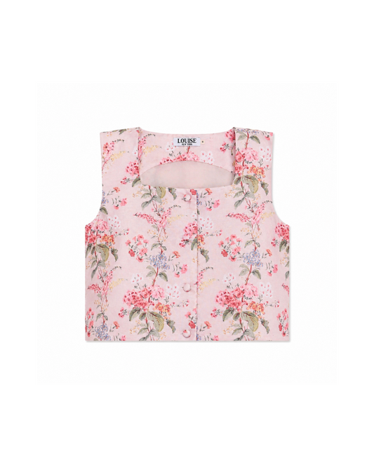 Rosie Top in Blush Floral