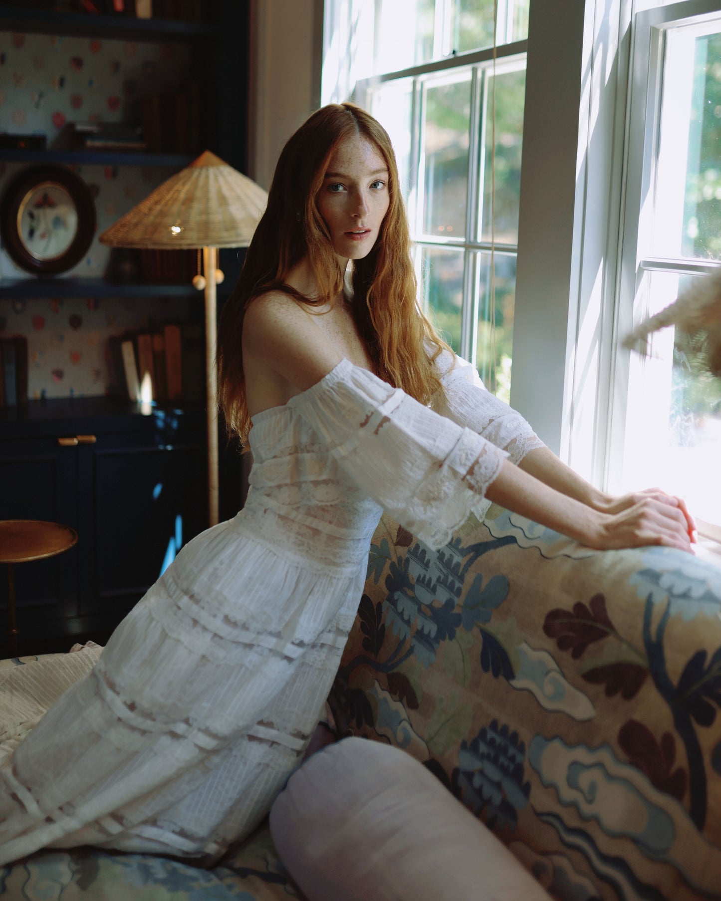 Celeste Dress in White Lace