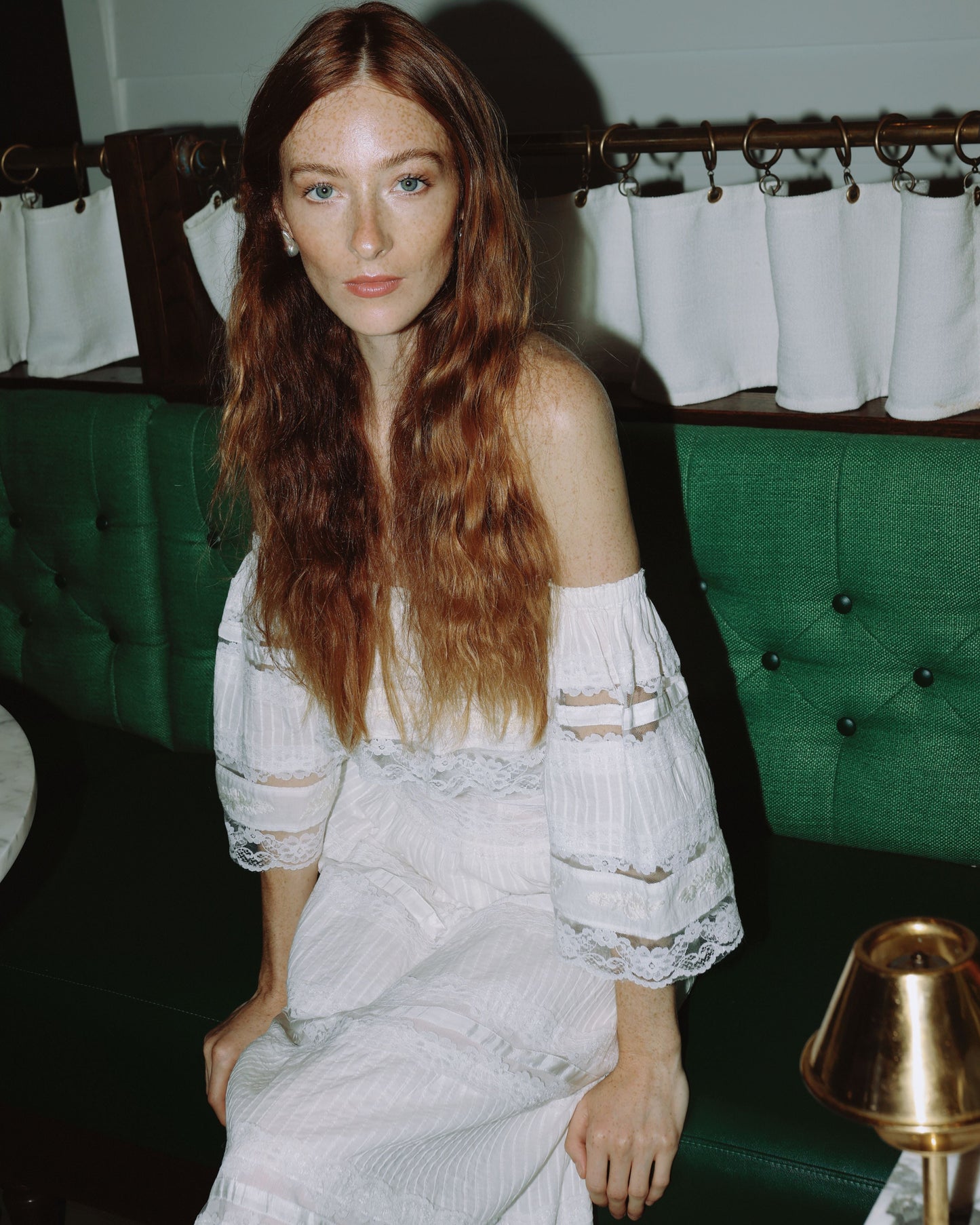 Celeste Dress in White Lace