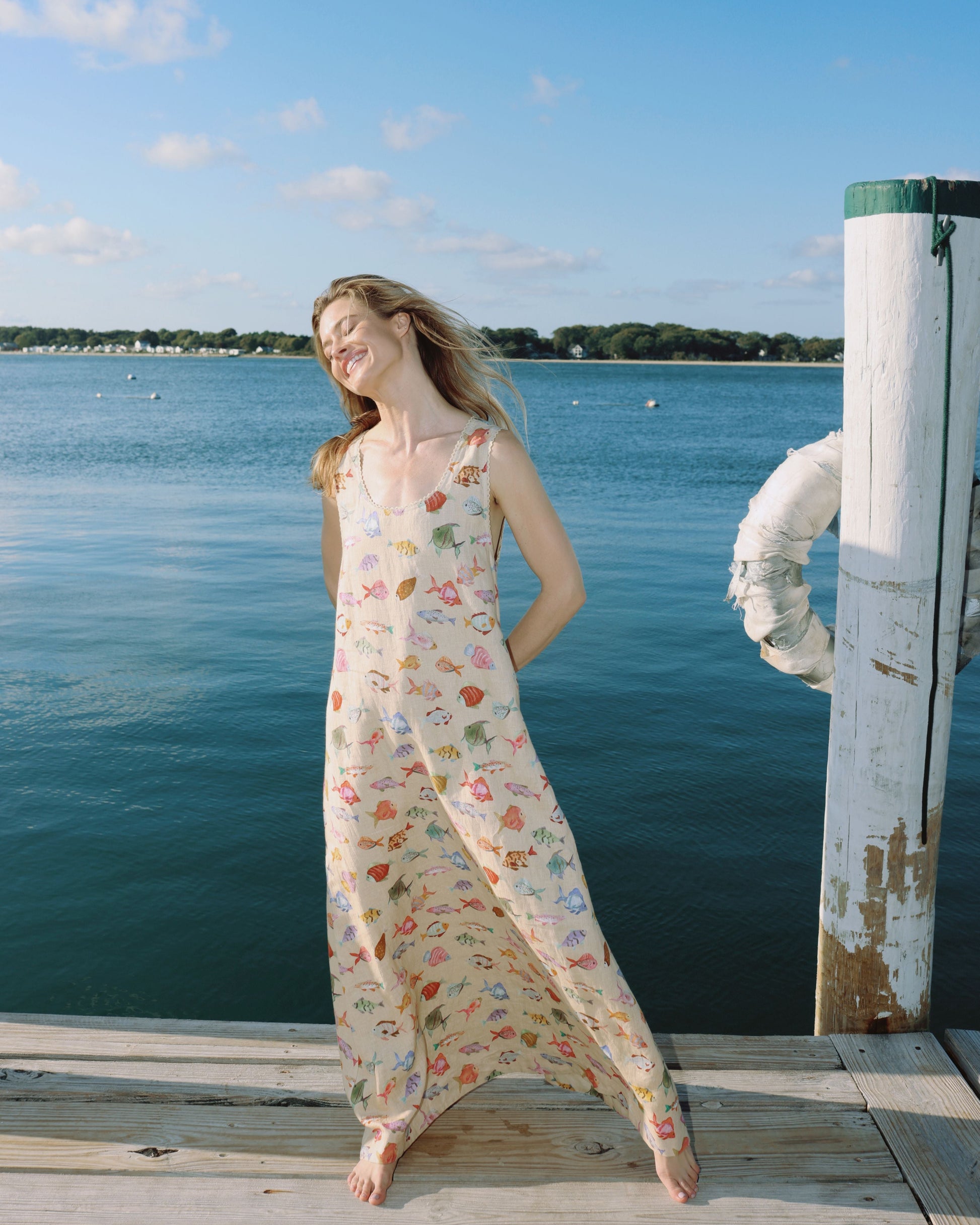 Penelope Maxi Dress in Fête de la Mer – Louise New York